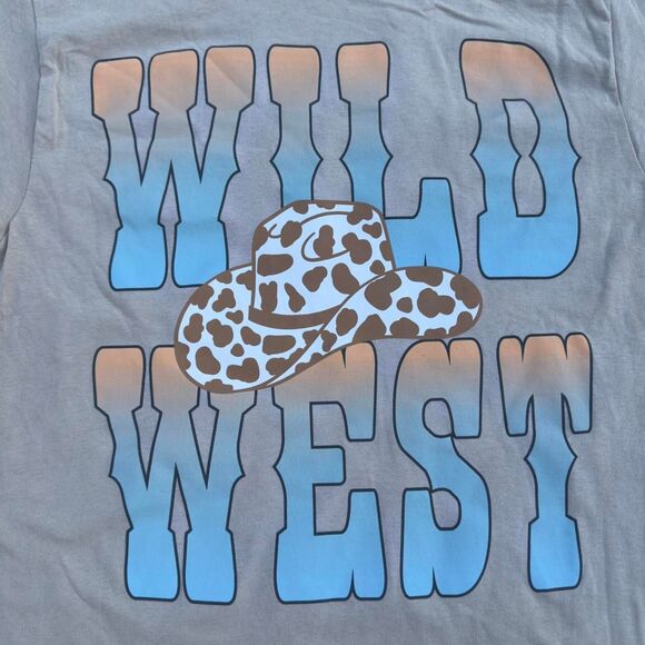 Washed Cream Wild West Graphic T-Shirt - Picture 2 of 3